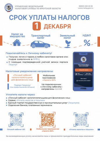 Заплати налоги 1 декабря 2025 года!
